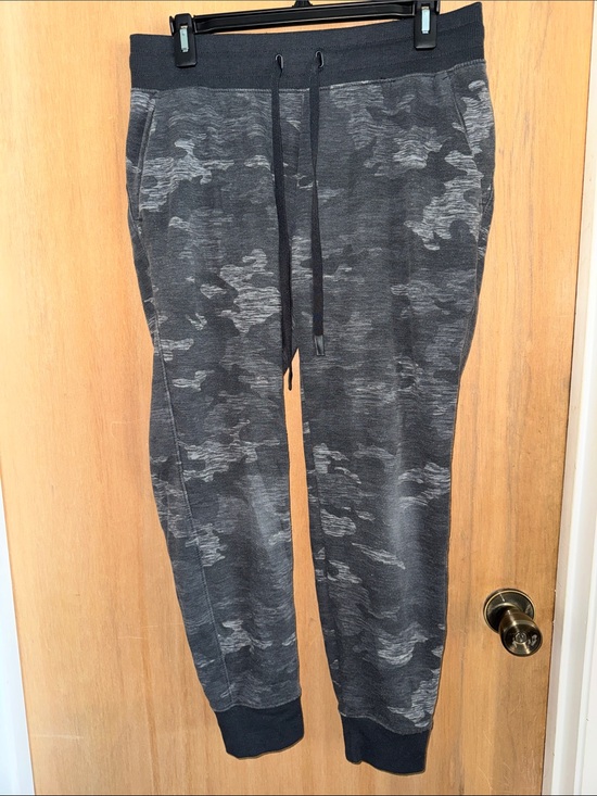 Athletic Works Pants - Athletic Works Gray Camo Jogger Sweatpants Drawstring Pockets Medium